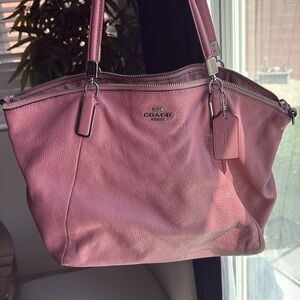 COACH Pink Leather Small Kelsey Satchel
